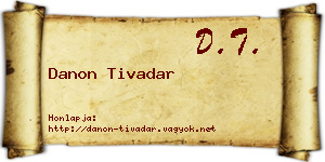 Danon Tivadar névjegykártya