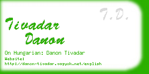 tivadar danon business card